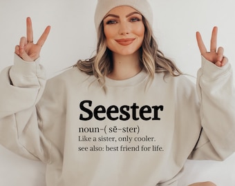 Seester Noun Sweatshirt, Seester Definition Shirt, Gift for Sister, Best Sister T-Shirt, Funny Shirt, Sibling Sweatshirt