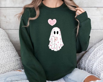 Be My Boo Sweatshirt, Ghost Sweater, Valentines Day Hoodie, XOXO Sweatshirt, Women Valentines Day Sweatshirt, Heart Sweatshirt