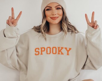 Spooky Sweatshirt, Halloween Sweatshirt, Halloween Gift Hoodie, Womens Halloween Sweatshirt, Spooky Season Shirt, Ghost Halloween
