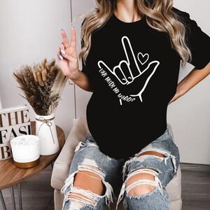 Love Needs No Words Sign Hand T-Shirt, Gift For Autism Teacher Shirt, Autism Support Tops Tee, Autism Awareness Shirt, Special Education Tee Black