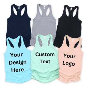 Women&#39;s Custom Tank Top, Personalized Tank Top Gift, Bachelorette Tanks, Racerback Tank, Tank Top For Summer, Fitness Tank, Yoga Tank