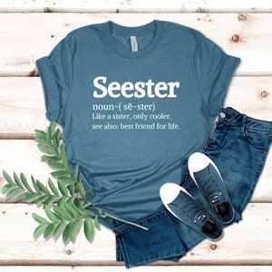 Seester Noun Shirt, Seester Definition Tshirt, Gift for Sister, Best ...