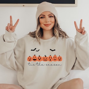 is The Season Halloween Sweatshirt,Halloween Sweatshirt,Spooky Season,Coffee Shirt,Halloween Design Shirt,Halloween Gift