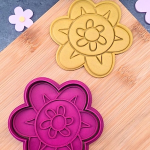 Bloemvormige uitsteker, PLA-koekje met fondant, bakgereedschap