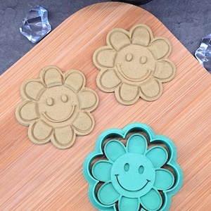 Daisy Cookie Cutter Stamp, Food-Safe PLA Set With 6 Sizes