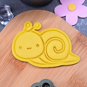 Schnecken-Ausstechform, PLA-Stempel mit spiralförmigem Gehäusedetail und 5 Größen