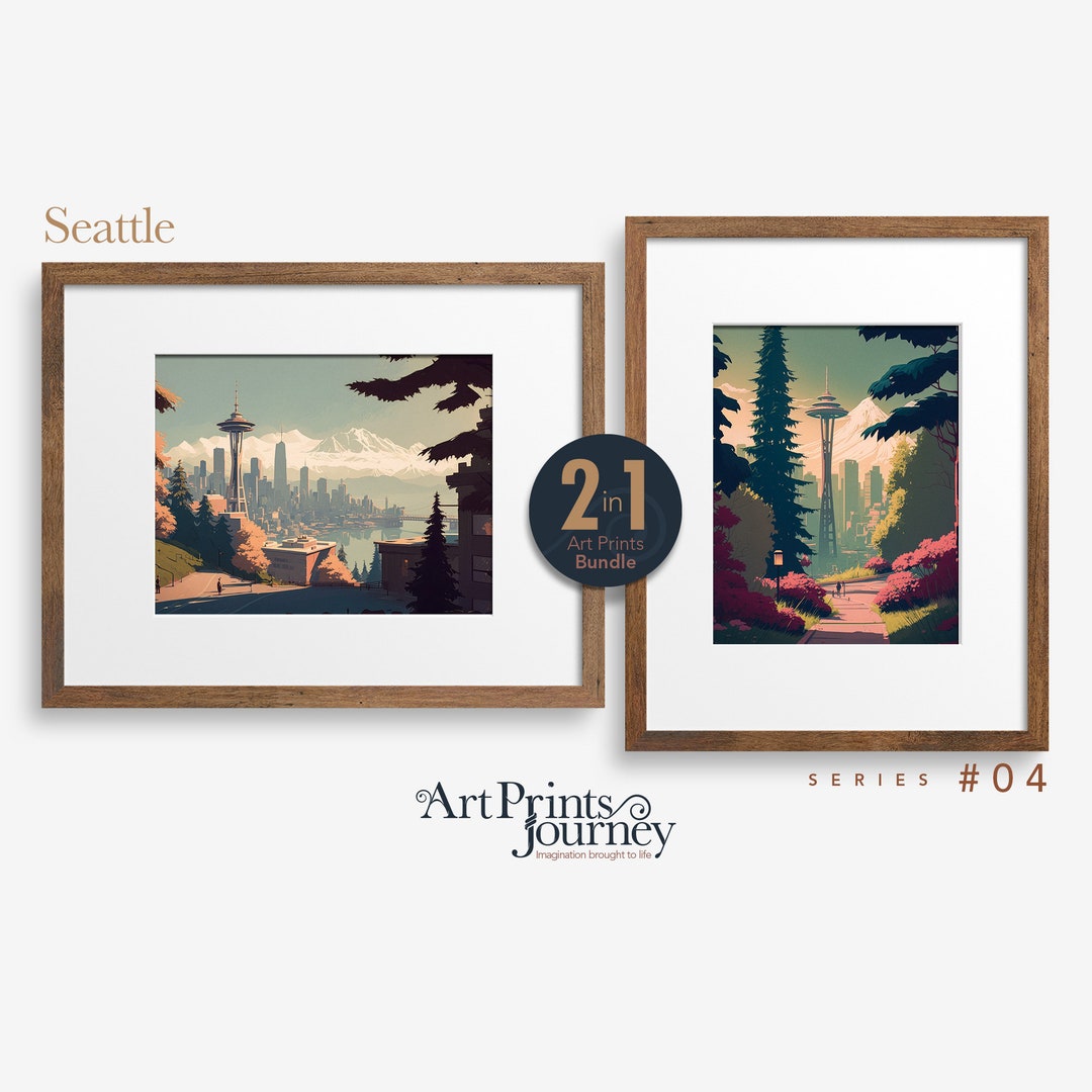 Seattle Travel Wall Art Travel Poster Adventure Wall Art Travel Wall