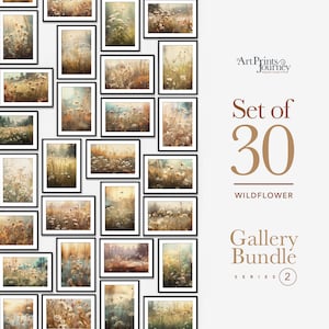 Vintage Farmhouse Wildflower Gallery Print Set | Vintage Wildflower PRINTABLE Collection of 30 | Printable Wall Art | Digital DOWNLOAD | 02