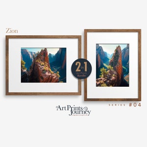 Arte del Parque Nacional Zion / Arte de pared inspirado en la naturaleza / Impresión de arte de viaje Descarga digital / Arte de pared Viaje imprimible / Arte de pared IMPRIMIBLE / 04