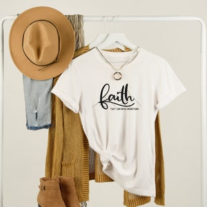 Boho Bible Verse Shirt | Mountain Shirt | Christian Shirt | Faith to Move Mountains | Faith Over Fear | Boho T-Shirt | Bohemian | Religious
