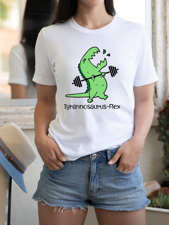 T-rex Workout Shirt, Gym Gifts, Funny Workout Shirt, Dinosaur Gym Shirt,  Fitness Shirt, Fitness Gift, Weightlifting T-rex, Trainer Shirt 