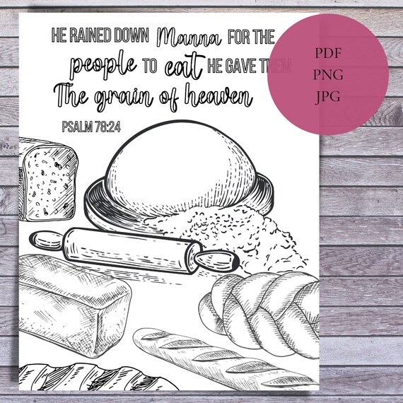 Jesus Is Manna From Heaven Coloring Pages