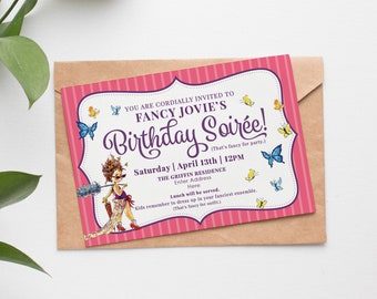 Fancy Nancy, birthday party, Invitation, Digital Download 5X7, Invitation Design, high resolution file, girl birthday