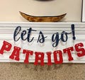 Patriots Super Party Decor, Let's Go Patriots Banner, Football Party Decoration