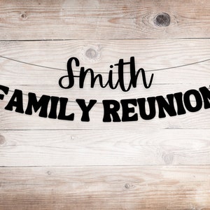 Custom Family Reunion Party Banner, Personalized Family Reunion Sign, Add Your Name, Make Your Own Banner, Family Reunion Party Decorations