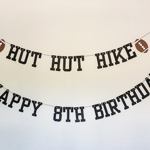 Football Birthday Banner, Custom Football Birthday Sign, Personalized Add Your Age Birthday Banner, Kid&#39;s Birthday Decoration, Fall Birthday