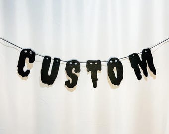 Spooky Font Custom Halloween Banner: Personalized Party Sign