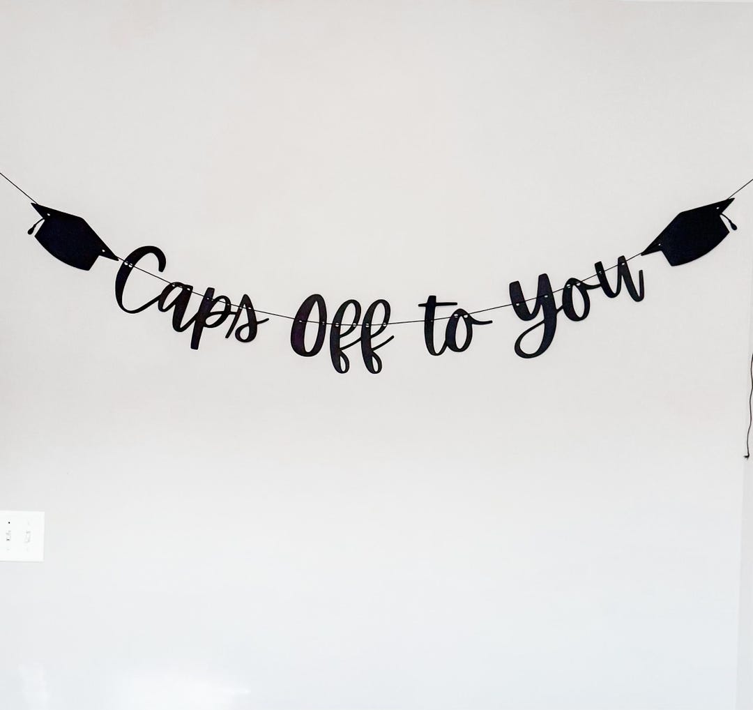 Graduation 2026 Caps off to You Banner, Grad Party Decoration - Etsy