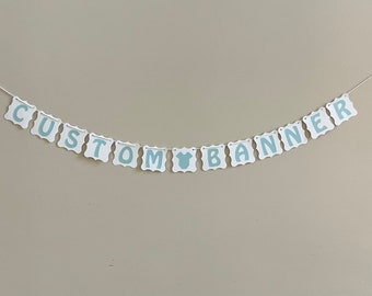 Custom Baby Banner: Square Pennant Decoration for Baby Shower