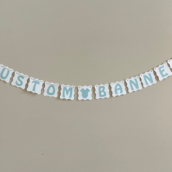 Custom Square Pennant Baby Banner for Baby Showers, Welcome Home Baby, Gender Reveal Party, Hospital Room Decoration, Crib Banner