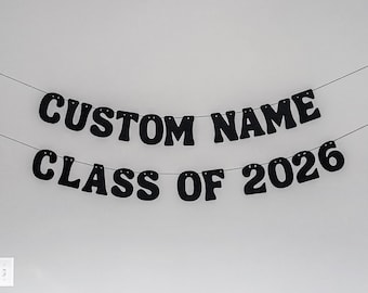 Graduation Custom Name Class of 2026 Banner, Graduation Party Decoration
