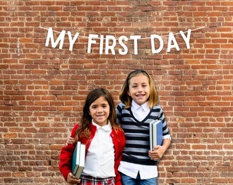 Personalized First Day of School Banner, Photo Backdrop