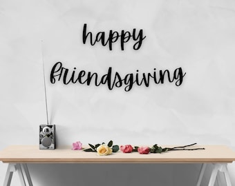 Friendsgiving Thanksgiving Banner , Friendsgiving Sign ,  Thanksgiving Wall Decor, Fall Decoration, Autumn Garland, Fall Party Decor,