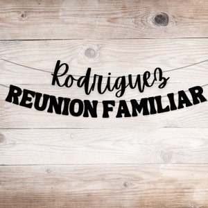Custom Family Reunion Party Banner, Reunion Familiar Bandera con tu Nombre, Personalized Family Reunion Sign, Add Your Name
