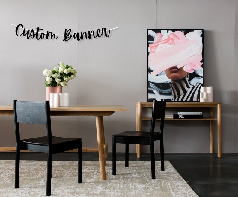 Custom Banner for Your Next Party, Custom Letter Garland, Birthday, Bachelorette, Wedding, Baby, Retirement, any ocassion or event decor image 3