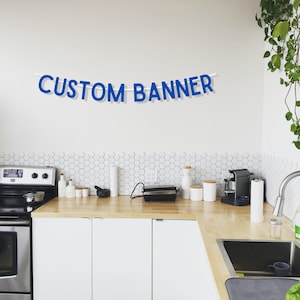 Custom Banner for Your Next Party, Custom Letter Garland, Birthday, Bachelorette, Wedding, Baby, Retirement, any ocassion or event decor image 2