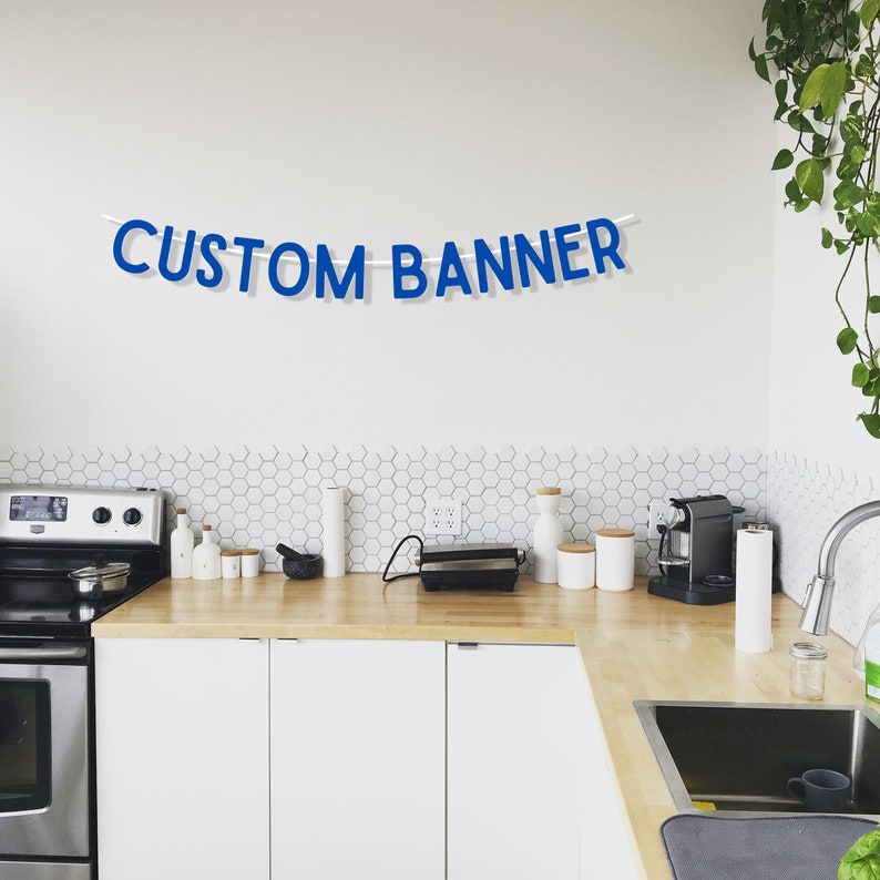 Custom Banner for Your Next Party, Custom Letter Garland, Birthday, Bachelorette, Wedding, Baby, Retirement, any ocassion or event decor image 2