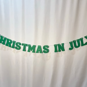 Christmas In July Banner, Summer Banner, Christmas in July Party Decoration