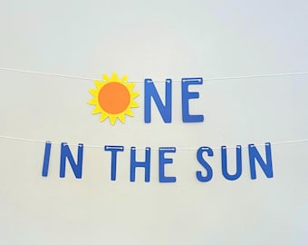 One in the Sun First Birthday Banner, Summer Birthday Party Decoration