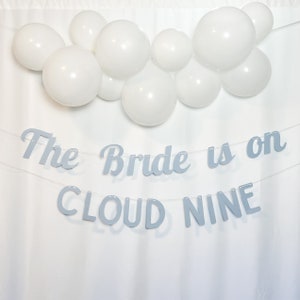 Bride On Cloud Nine Banner: Bridal Shower Photo Backdrop