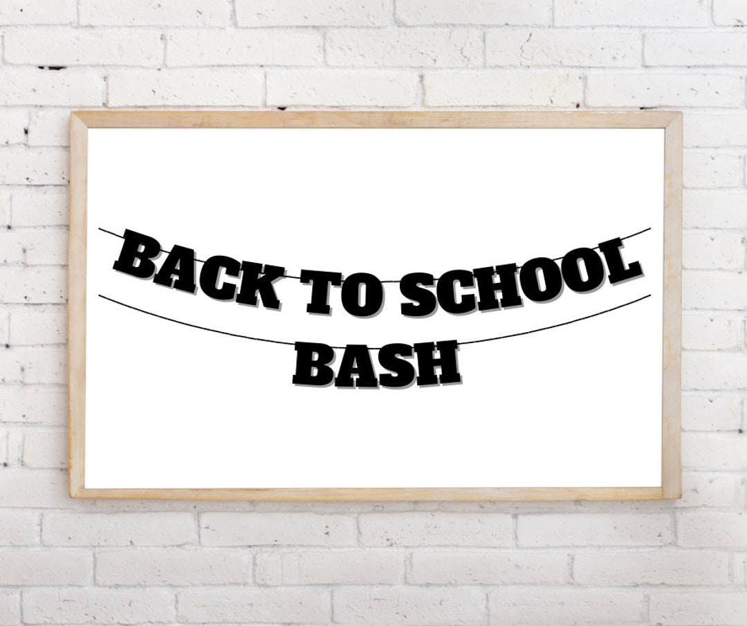 Back to School Bash Party Banner, New School Year Decoration, September ...