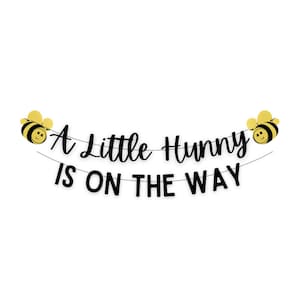 Baby Shower Banner, A Little Hunny Is On The Way Baby Shower Decoration, Spring Baby Announcement, Little Bee Baby Shower Theme