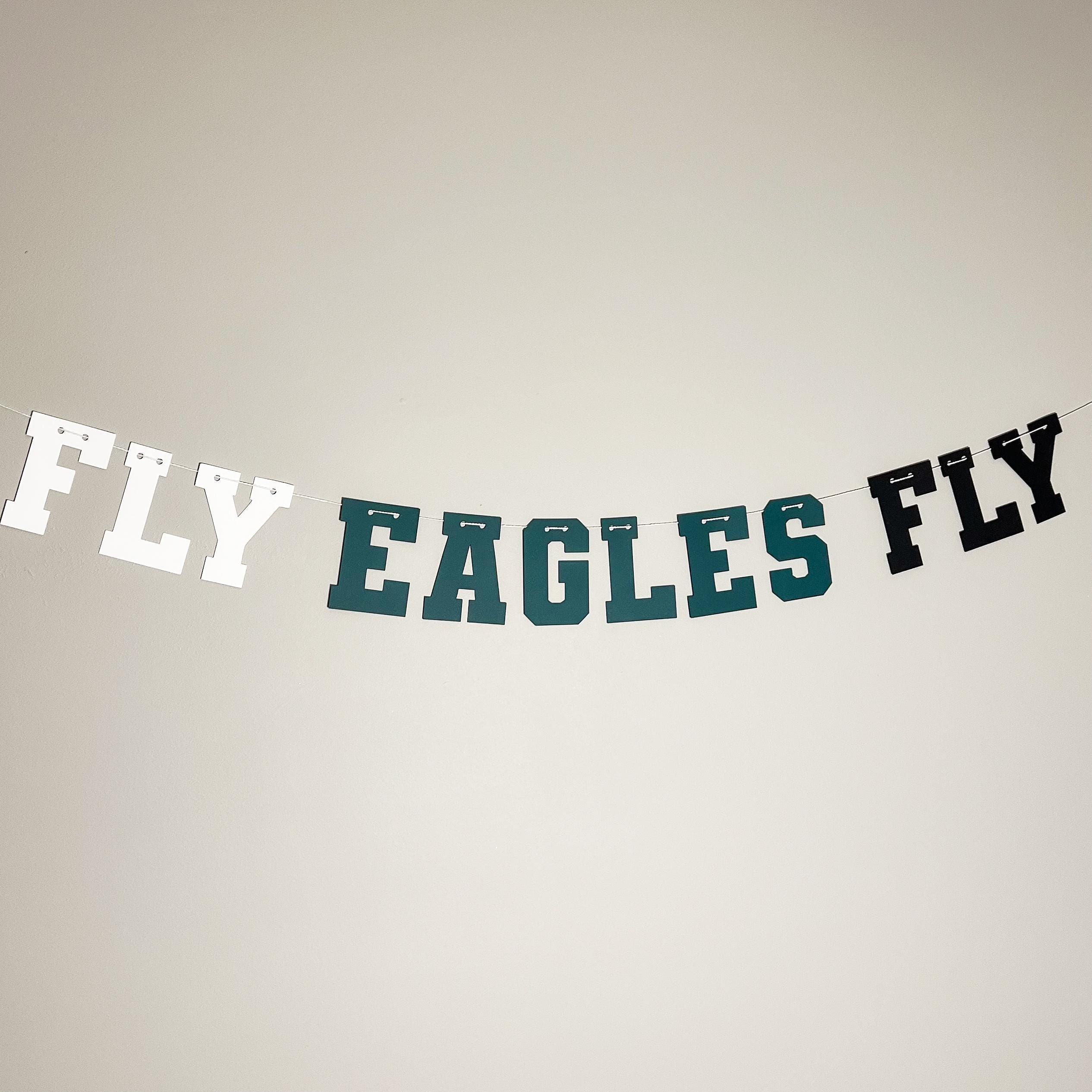 Fly Eagles Fly Banner, Philadelphia Football Decoration, Eagles Football Party Banner