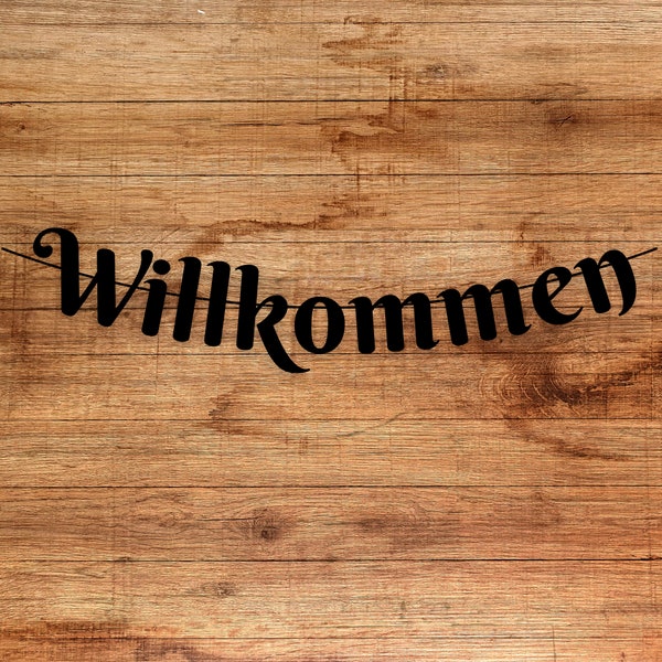 Willkommen Banner, Octoberfest Decoration, Fall Party Decor, Beer Lovers Banner, Fall Festival Decoration