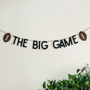The Big Game Banner, Football Party Decoration, Super Football Sign, Football Garland