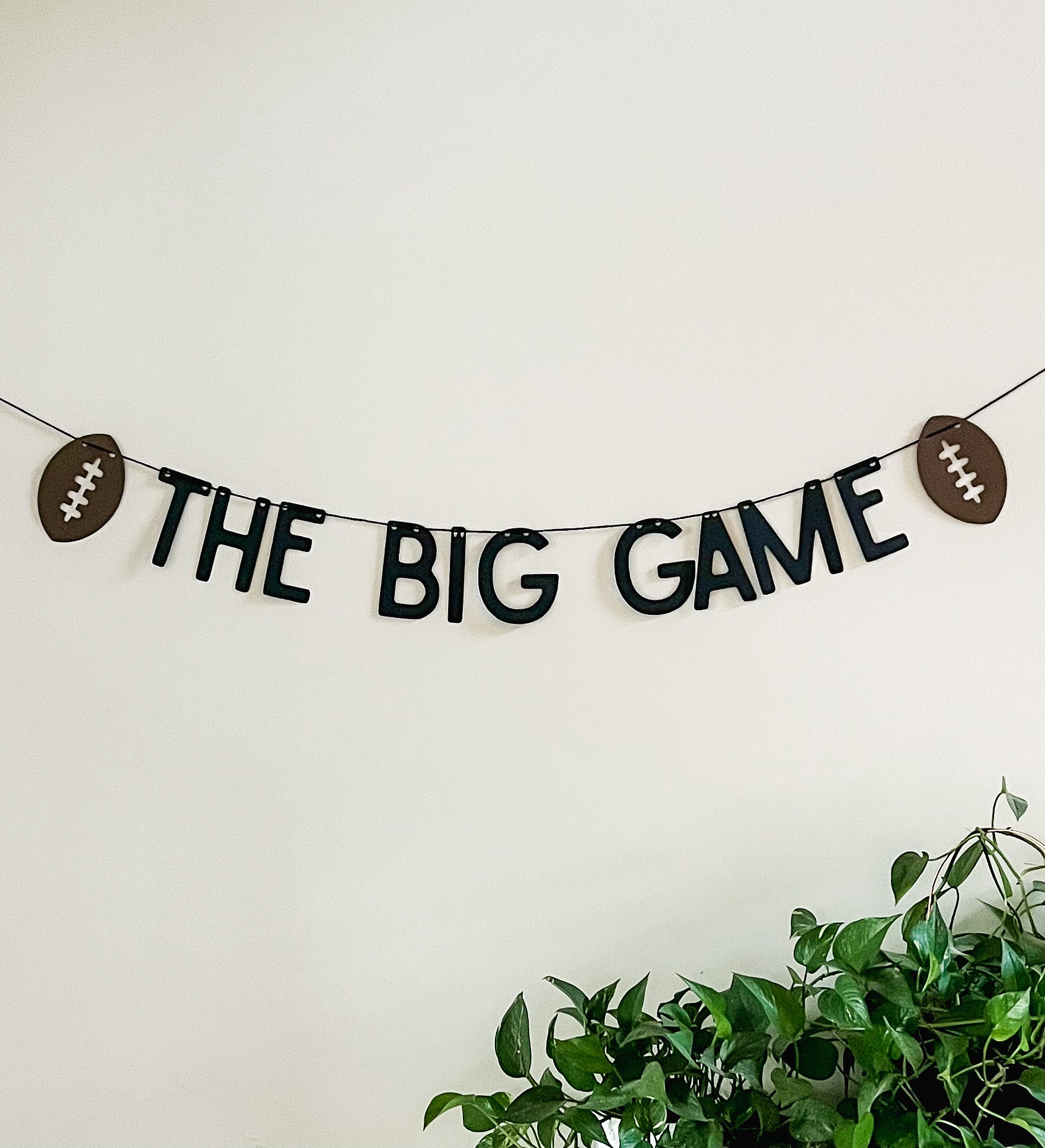 The Big Game Banner Football Party Decoration Super Football Sign Football Garland