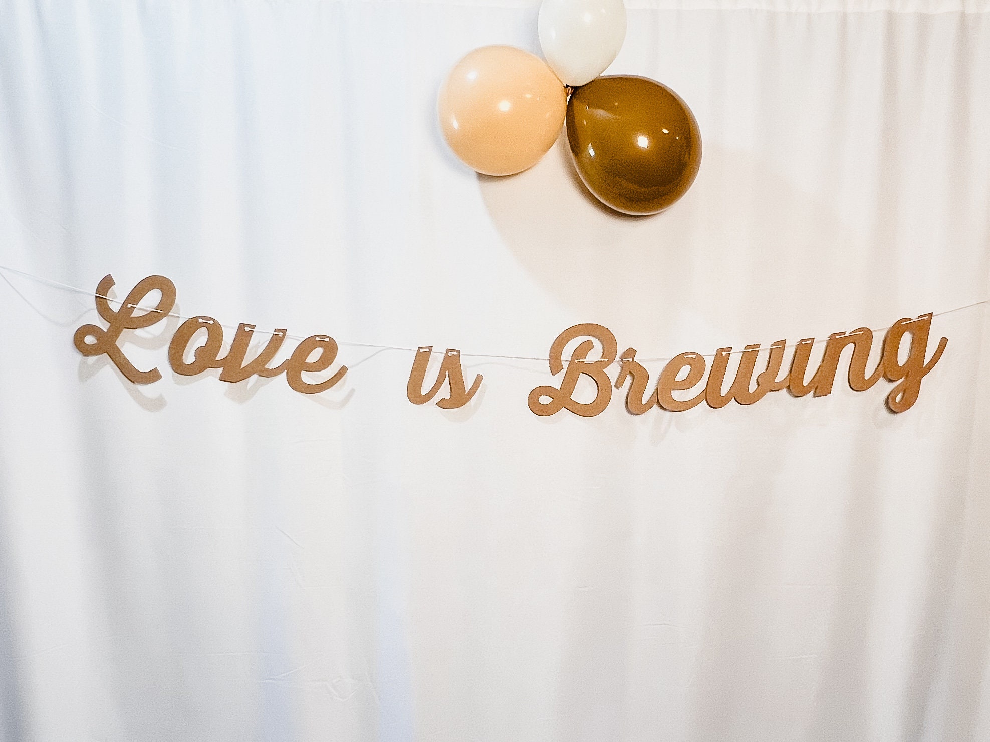 Love is Brewing Banner, Bridal Shower Decoration, Coffee Themed Shower, Tea Theme Party,  Baby Shower, Engagement Party, Coffee Lover