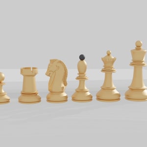 1950 Dubrovnik Chess Set - STL Files (Download)
