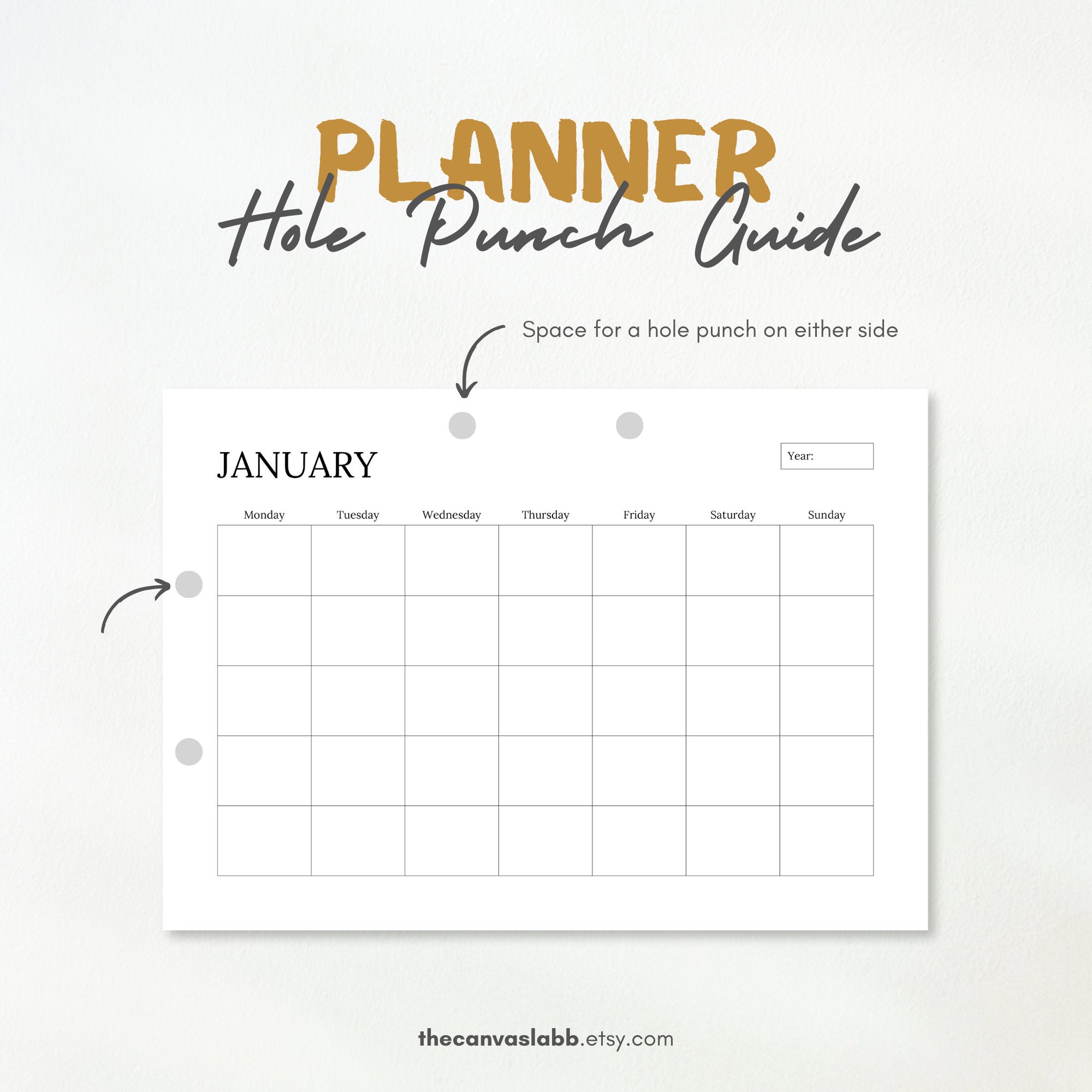 Undated Monthly Planner Printable 12 Months at a Glance - Etsy