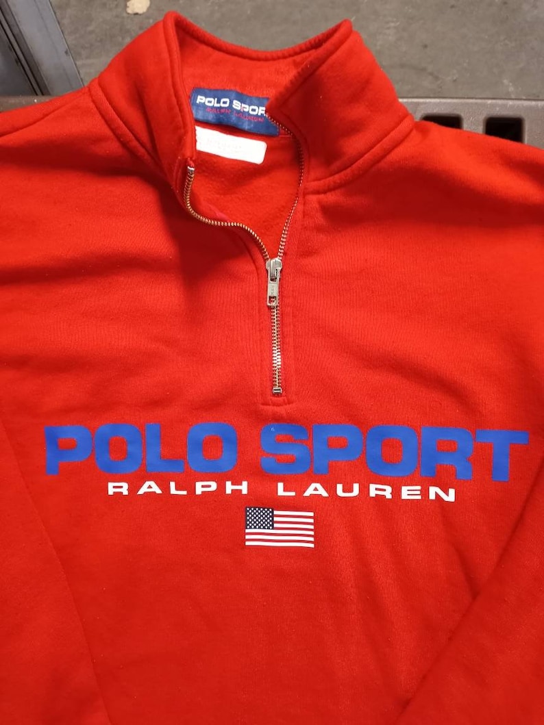 vintage polo sport quarter zip