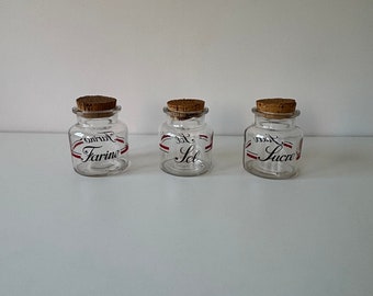 Set of 3 condiment jars France