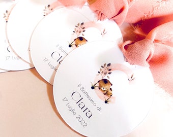 Tarjetas de lugar para bautizo inicial / Tarjetas de lugar para comunión / Tarjetas de lugar para fiesta / Etiquetas de recuerdo / Tarjetas de recuerdo