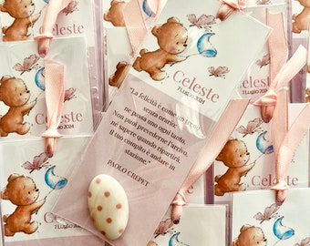 Marcapáginas de bautismo con confeti / Marcapáginas de comunión / Tarjetas de mesa para fiestas / Marcapáginas con confeti de bautismo / Confeti de nacimiento