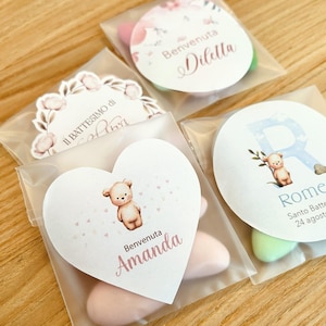 Birth confetti sachets / Birth and baptism favors / Birth and baptism confetti holders
