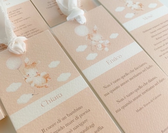 Tarjetas de lugar para bautizos / Tarjetas de lugar para comuniones / Tarjetas de lugar para fiestas / Etiquetas de recuerdo / Recuerdos de bautizo / Marcador de recuerdo
