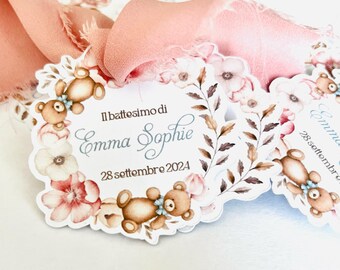 Etiquetas para recuerdos / Etiquetas para bautizos / Etiquetas para confeti / Tarjetas de confeti / Tarjetas de recuerdo